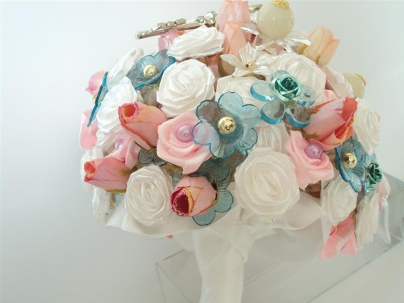 wedding silk flowers with beads
